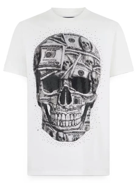 Μπλούζα Philipp Plein από ζέρσεϋ πέτρες λευκό