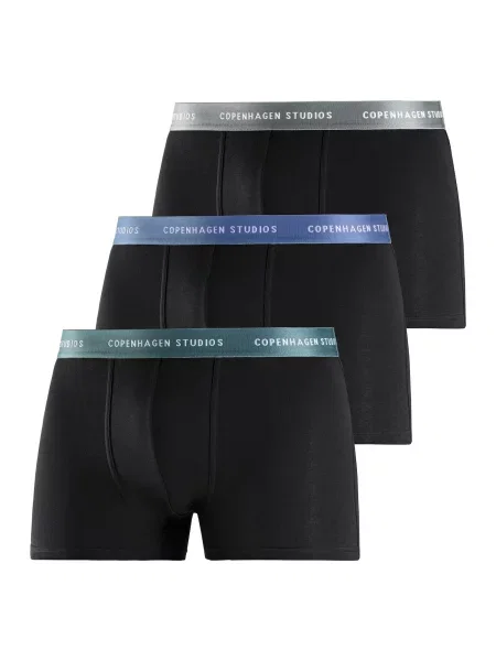 Copenhagen Studios Boxeri albastru / gri / verde negru