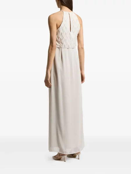 Rochie maxi Peserico plisată de costum gri