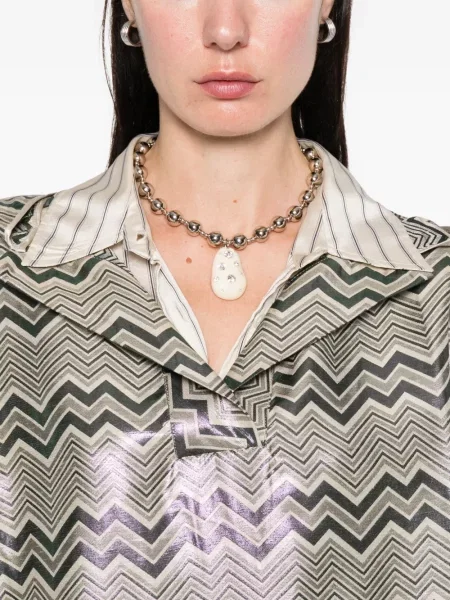 Palton Missoni cu glugă verde