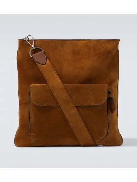 Geantă crossbody Metier din piele de căprioară maro