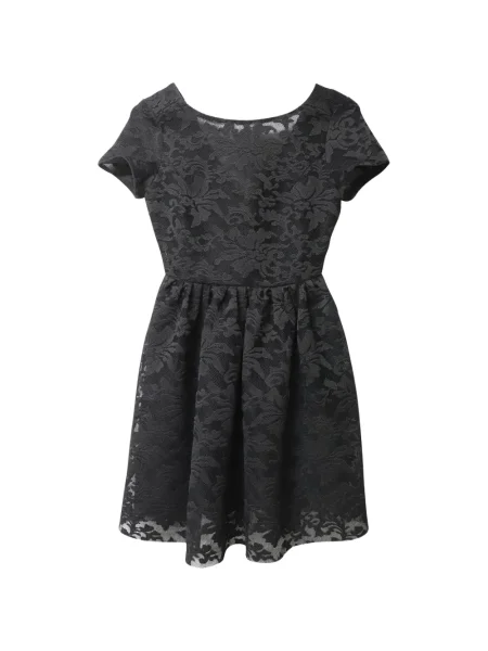 Rochie mini Maje din dantelă de costum negru