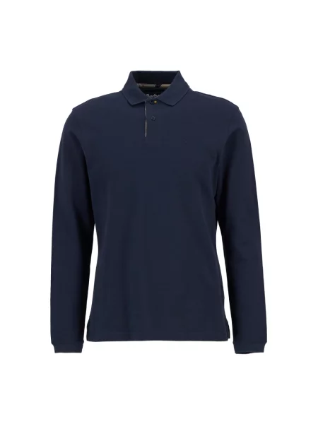 Koszulka polo Barbour z długim rękawem niebieska