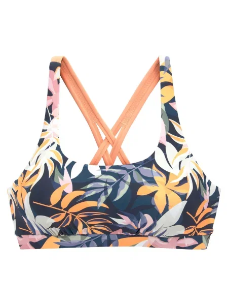 LASCANA ACTIVE Sutien costum de baie albastru noapte / oliv / portocaliu alb