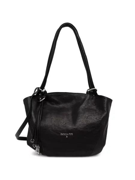 Shopper kabelka Patrizia Pepe čierna
