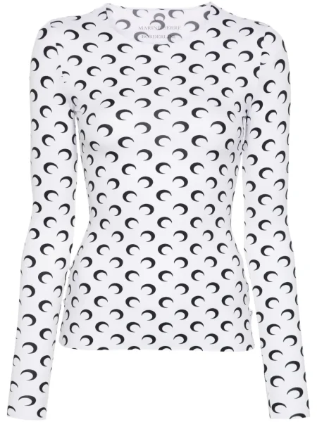 Tricou Marine Serre cu imagine alb