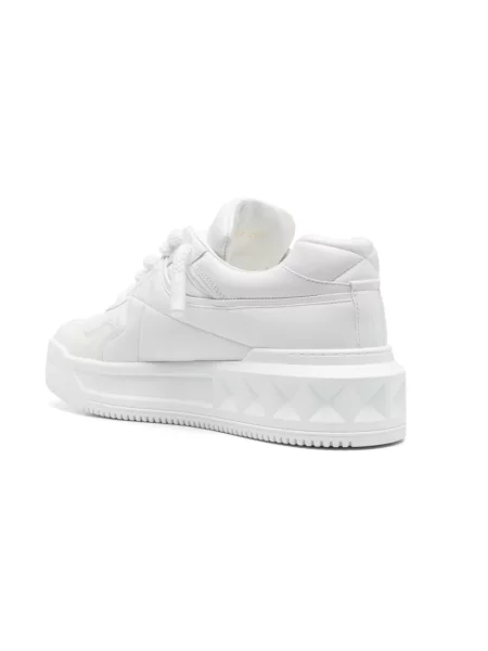 Lniane sneakersy Valentino One Stud białe