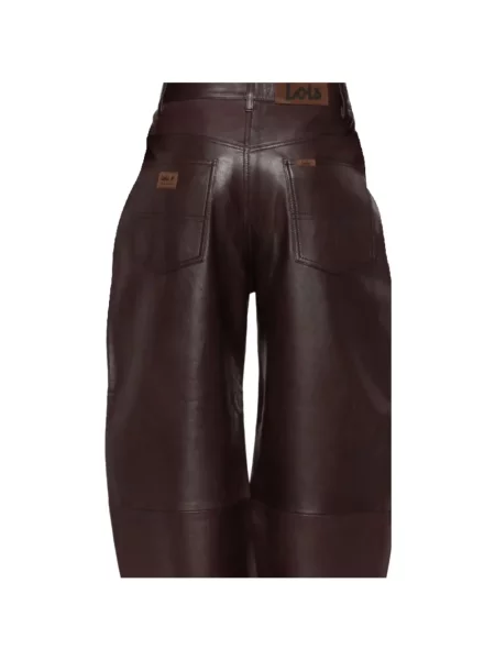 Pantaloni Lois Jeans din piele roșu