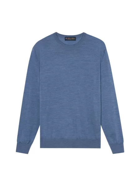Sweter Brooks Brothers wełniany niebieski