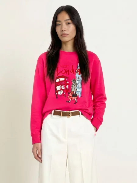 Milano Italy Bluza pink czerwona