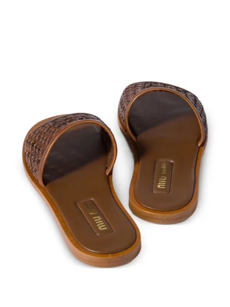 Sandale Miu Miu din piele maro