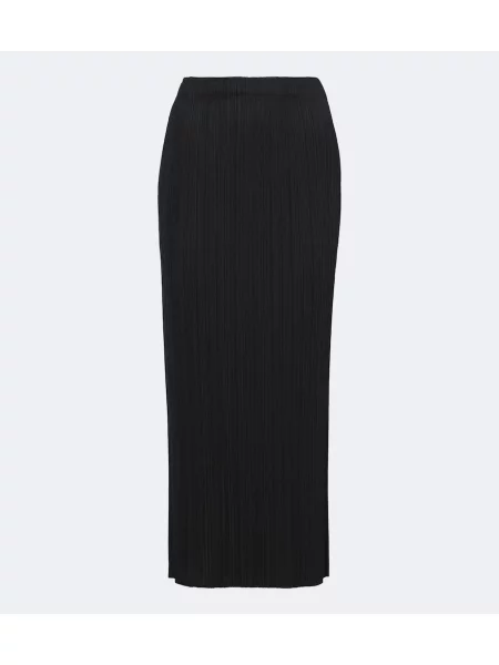 Maxi sukňa Pleats Please Issey Miyake čierna