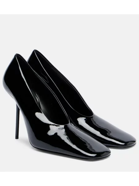Pantofi cu toc Victoria Beckham din piele de lac negru