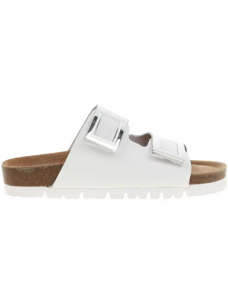 Pantofle Marco Tozzi bílé