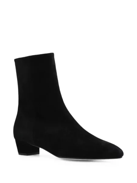Cizme scurte Aeyde din piele de căprioară negru