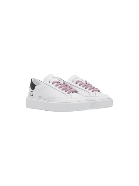 Sneakersy D.a.t.e. skórzane w paski białe