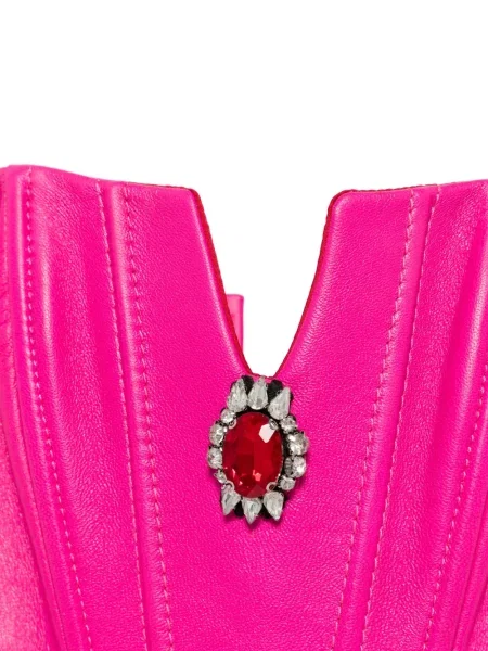 Sutien Mitiliane Couture din piele roz