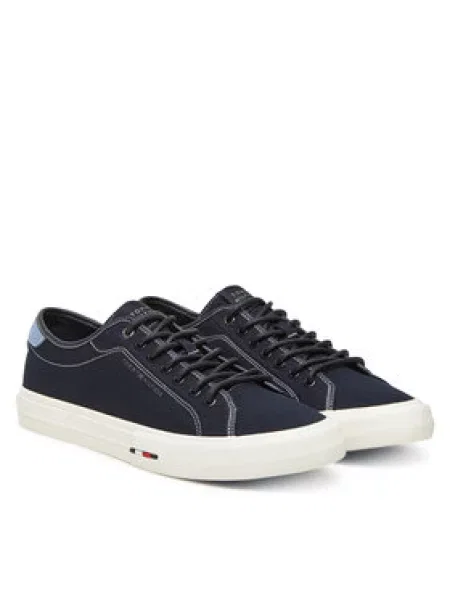 Tommy Hilfiger Tenisky Hi Vulc Street Canvas Tmavomodrá bílé