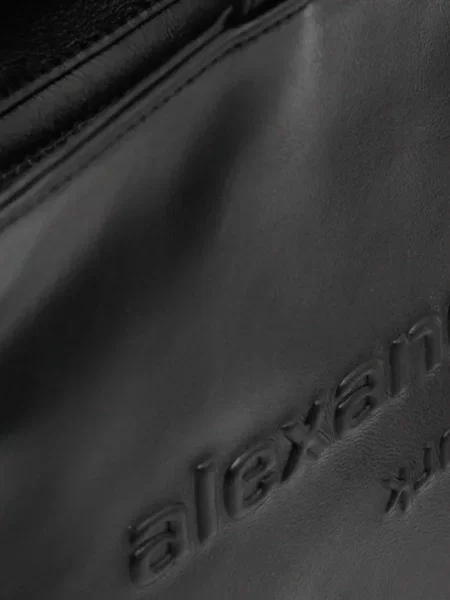 Kožená shopper kabelka Alexander Wang s autogramem černá