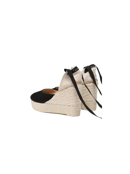 Manebi Espadrilės Wedge Espadrilles K WV juoda