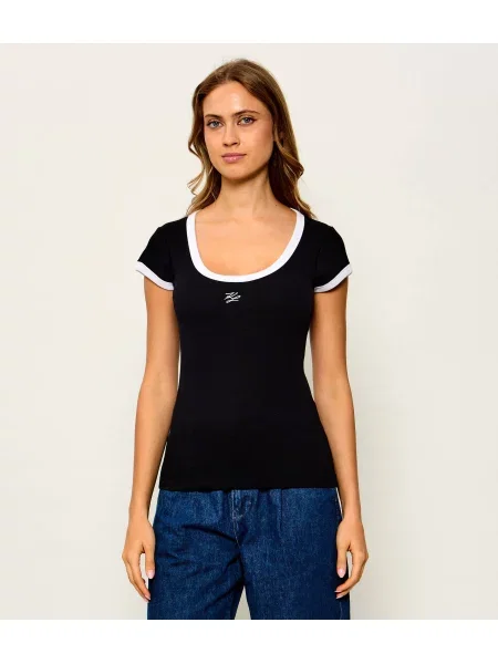 Karl Lagerfeld Tricou / alb negru