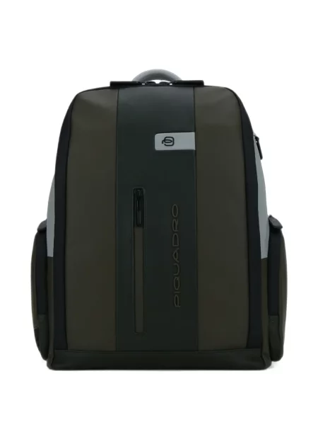 Rucsac Piquadro din piele cu imagine verde