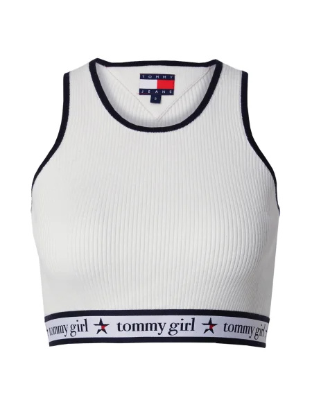 Pletené zkrácené džíny Tommy Jeans modré