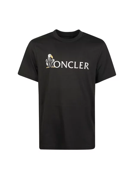Koszulka Moncler z logo czarna