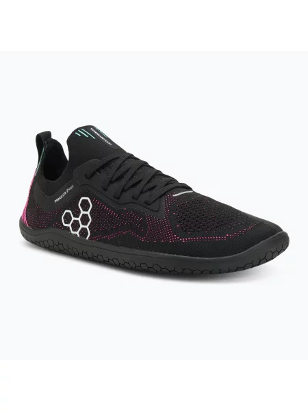 Încălțăminte barefoot pentru femei Vivobarefoot Primus Lite Knit obsidian/ vibrant pink roz