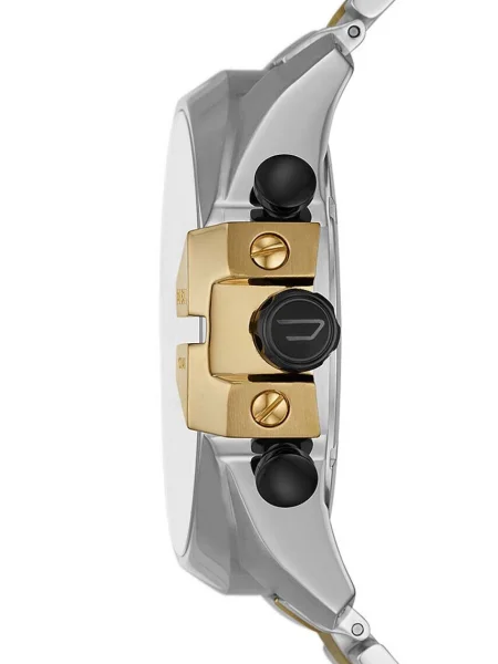 DIESEL Ceas analogic MEGA CHIEF auriu / negru argintiu