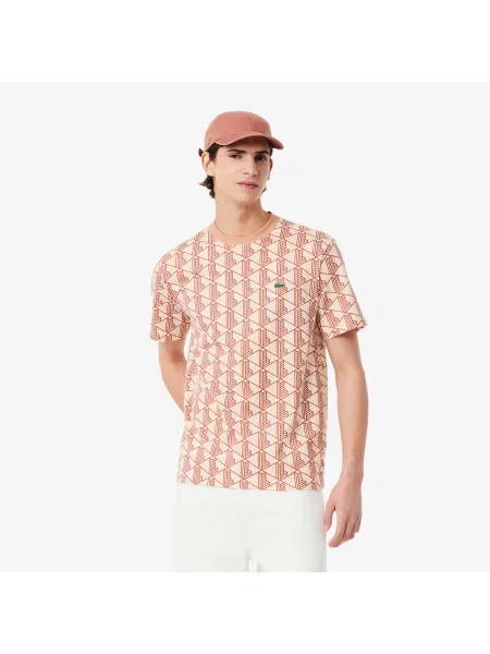 Lacoste Koszulka Z Monogramem brązowy