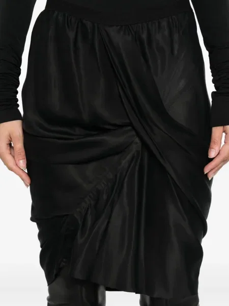 Fustă Rick Owens drapată negru