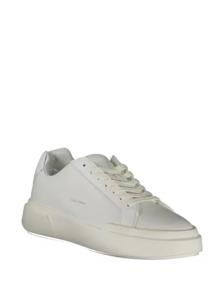 Sneakerși Calvin Klein din piele cu imagine alb