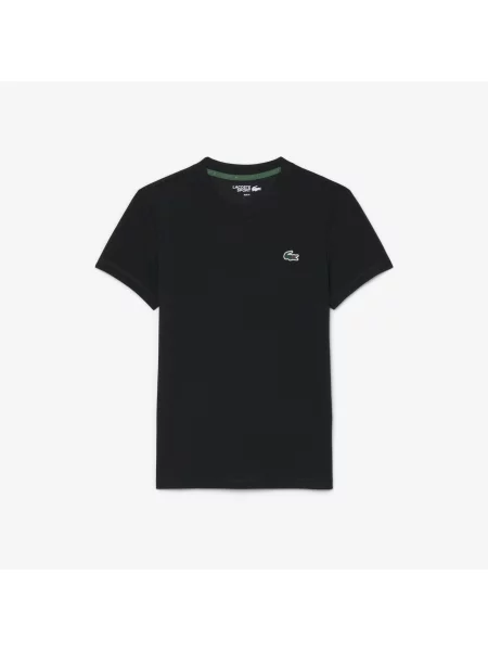 Lacoste Sportowa Koszulka Ultra Dry Slim Fit czarna