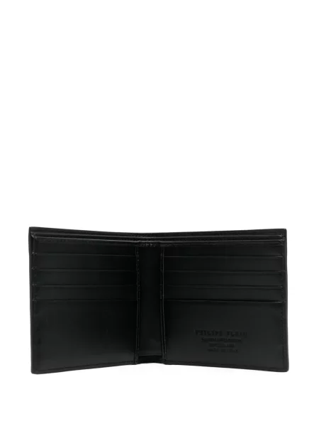 Kožená peněženka Philipp Plein černá