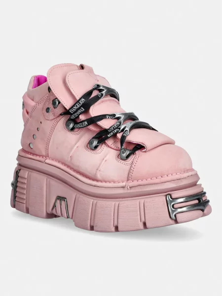 New Rock NOBUCK ROSA + IMPERFECT TOWER ROSA TORNILLOS παπούτσια με πλατφόρμα Γυναικεία nubuck ροζ