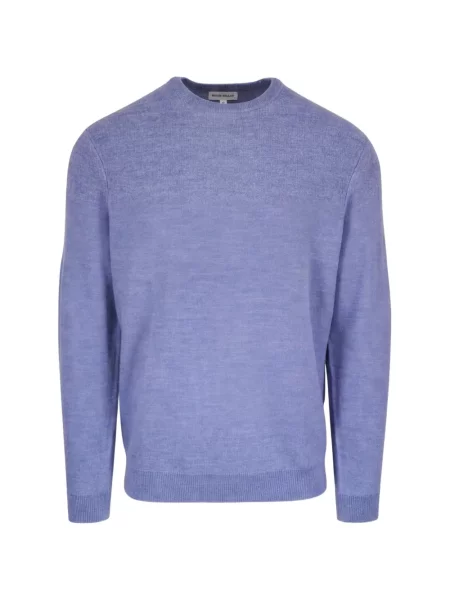Pulover Peter Millar cu decolteu rotund albastru