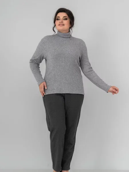 Водолазка All Posa вовна/поліестер сірий