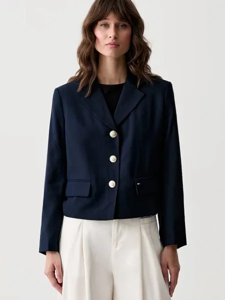 Tommy Jeans Sacou bleumarin