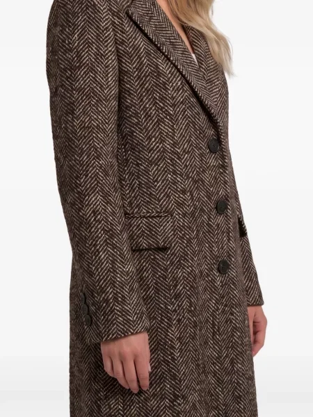 Palton Tagliatore din tweed maro