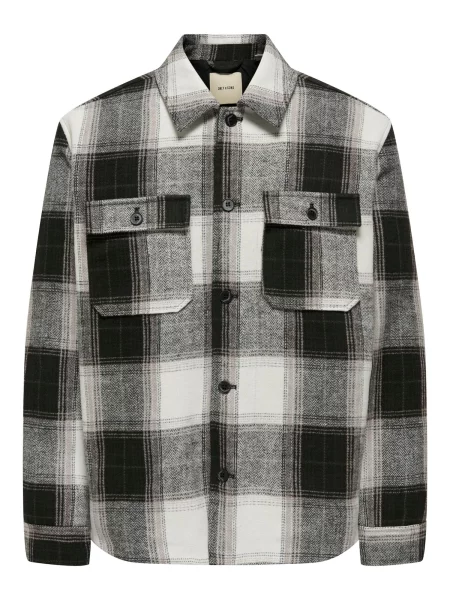 Only & Sons Přechodná bunda ONSZack černá bílá