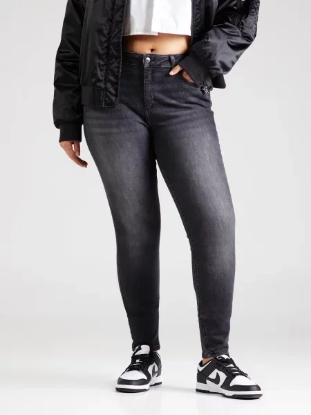 ONLY Carmakoma Jeans CARWILLY denim negru
