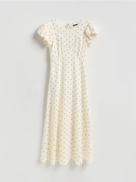Reserved Сукня в горошок кремовий 