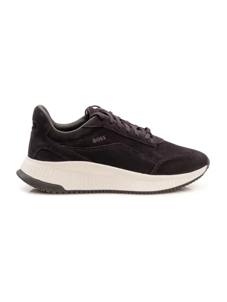 Sneakersy Boss skórzane niebieskie
