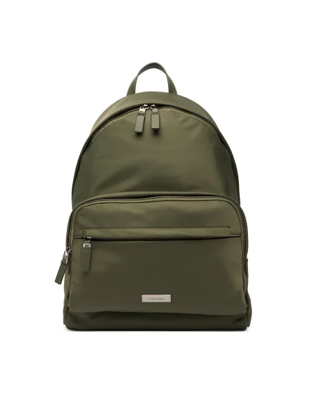 Hátizsák Calvin Klein Sleek Round Backpack Beige Universal zöld