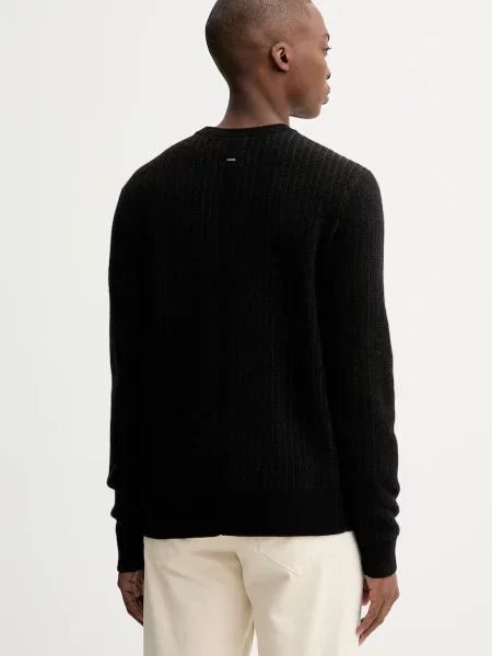 Vlněný svetr Rag & Bone pánský s golfem černá