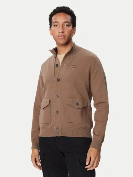 Aeronautica Militare Cardigan deschis maro