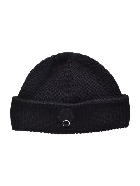 Czapka Moncler wełniana czarna