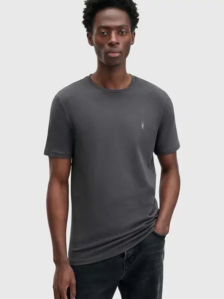 AllSaints tricou din BRACE barbati neted gri