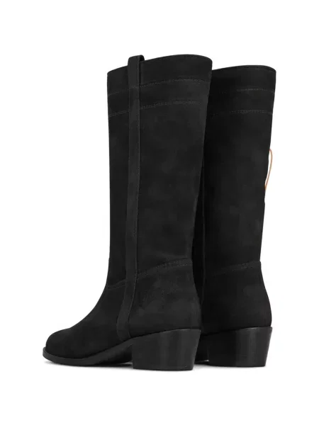 Botine Fortela din piele de căprioară negru